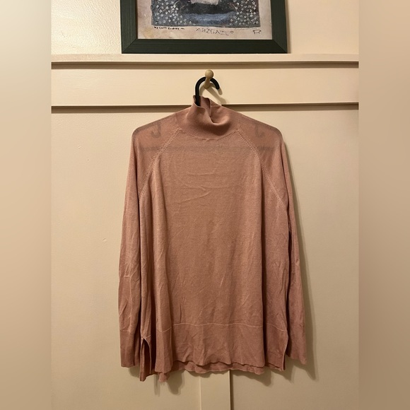 Women Zara Dusk Pink Mock turtleneck size L - Picture 3 of 3
